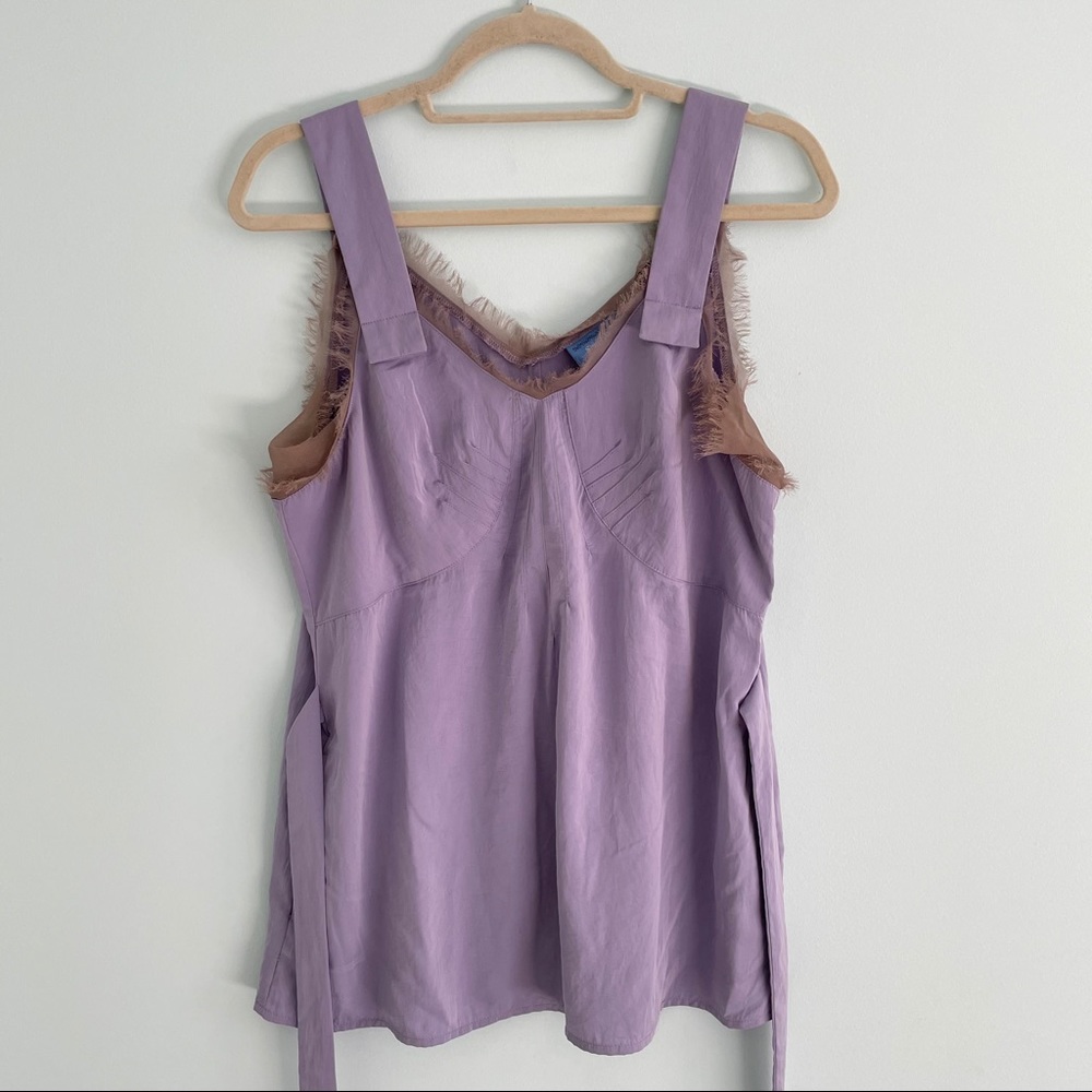 With POCKETS Simply Vera Romantic Chemise Blouse with Frayed Lace Detail